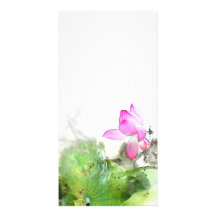 POND LOTUS l Chinese Brush Painting Art Personalized Photo Card