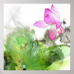 POND LOTUS l Chinese Brush Painting Art Posters