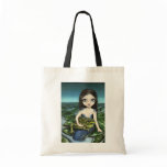 Pond mermaid and Lily the frog Canvas Bags