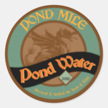 Pond Mile Pond Water Label Sticker
