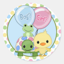 Pond Pals Duck Baby Shower sticker PPL-N#3 turtle