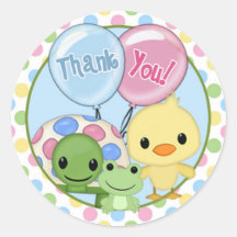 Pond Pals Duck Baby Shower sticker PPL-N#4 turtle
