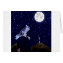 Ponder The Moon Greeting Card