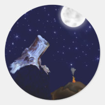 Ponder The Moon Stickers