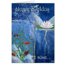 Pondlife Personalised Happy Birthday Art  Card