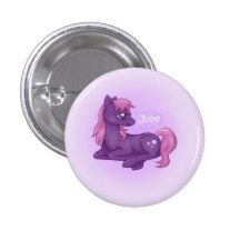 Poney de pierre porte-bonheur juin/Alexandrite Badges Avec Agrafe