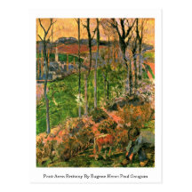 Pont-Aven Brittany By Eugene Henri Paul Gauguin Post Card