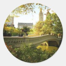 Pont d'arc en automne, Central Park, New York City Autocollant