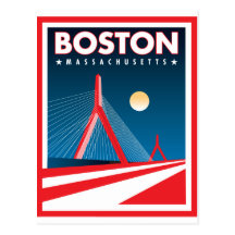 Pont de Boston Zakim Cartes Postales