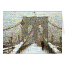 Pont de Brooklyn, jour de Milou Cartes De Vœux