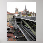 Pont de cathédrale et de Bessieres à Lausanne Posters