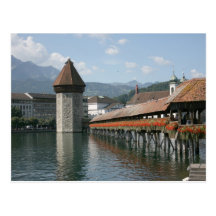 Pont de chapelle, luzerne, Suisse Cartes Postales