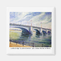 Pont de Londres par Alfred Zwiebel Magnets Pour Réfrigérateur