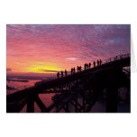 Pont de port de Sydney au coucher du soleil Carte De Vœux