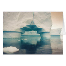 Pont en glace, carte de voeux
