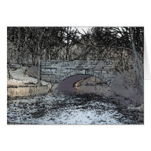 Pont en pierre--merci cartes de vœux