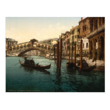 Pont I, Venise, Italie de Rialto Cartes Postales