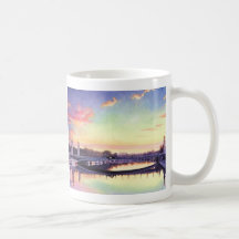 "Pont Neuf Paris" France Watercolor Art Mugs