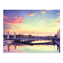 "Pont Neuf Paris" France Watercolor Art postcards