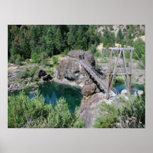 Pont piétonnier de rivière de l'Illinois Posters