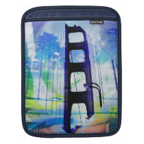 Pont vintage de goldengate d'aquarium de San Franc housses ipad