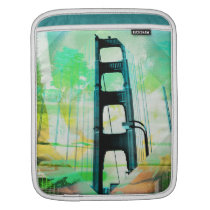 Pont vintage de goldengate d'aquarium de San Franc housses ipad