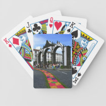 Ponta Delgada city gates playing cards