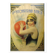 Pontchartrain Beach Poster Card Postcard