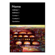 Ponte Vecchio and Other Bridges of Florence,black Business Card Template