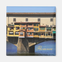 Ponte Vecchio over Arno River in Florence, Italy Refrigerator Magnets