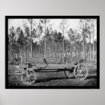 Pontoon Wagon at Rappahannock Station 1864 Poster