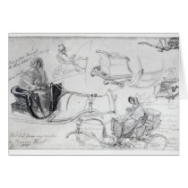 Pony and Traps on Francis Street, London, 1835 cards