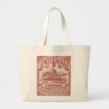 Pony Express Vintage Stamp Tote Bag