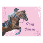 Pony Power! Equestrian Postcard