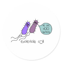 Poo Bacteria Round Sticker