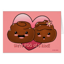 Poo d'une carte aimable de Saint-Valentin