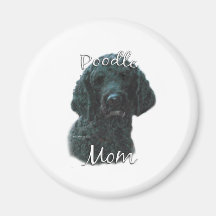 Poodle (blk) Mom 2 Magnets