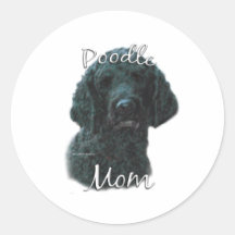 Poodle (blk) Mom 2 Stickers