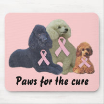 Poodle  Breast Cancer Mousepad