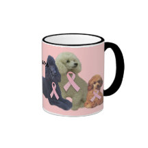 Poodle  Breast Cancer Mug