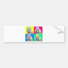 Poodle Bright Collage 2 Bumper Sticker