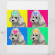 Poodle Bright Collage 2 Flyers