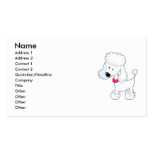 Poodle Business Card Template