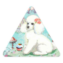 Poodle Cakes Cupcake Bon Bon Triangle Sticker