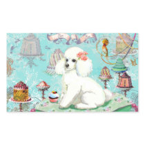Poodle Cakes Cupcake Bon Bon Rectangle Sticker