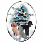 Poodle Christmas Gifts Ornament photo sculptures