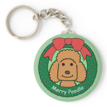 Poodle Christmas Key Chains