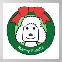 Poodle Christmas Posters
