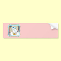 Poodle Cupcake Tea Party bumper stickers