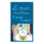 Poodle Cupcake Tea Party Business Card